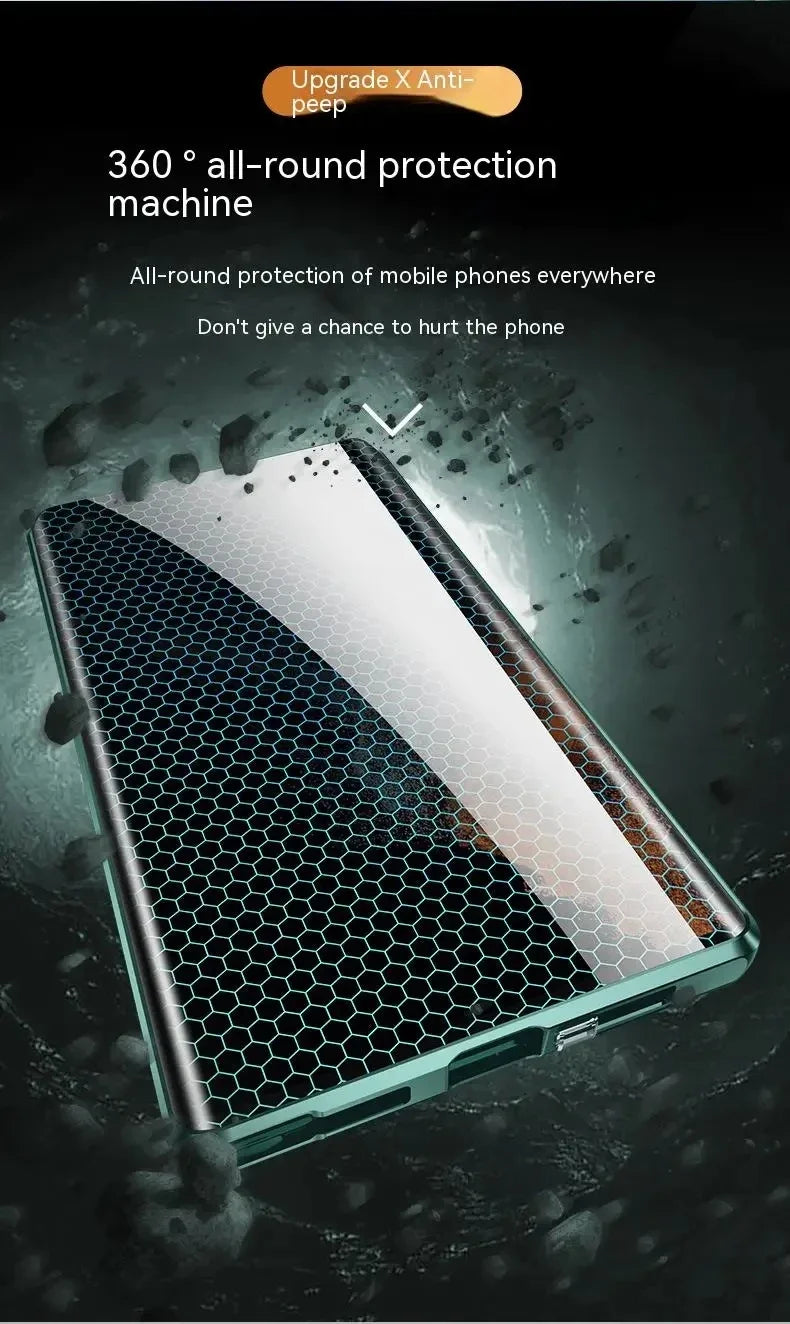 360 Double-sided Glass Phone Case for Honor Magic 3 4 5 6 7 Pro Magic4 Lite 5G Magnetic Anti Peeping Tempering Glass Cover Coque