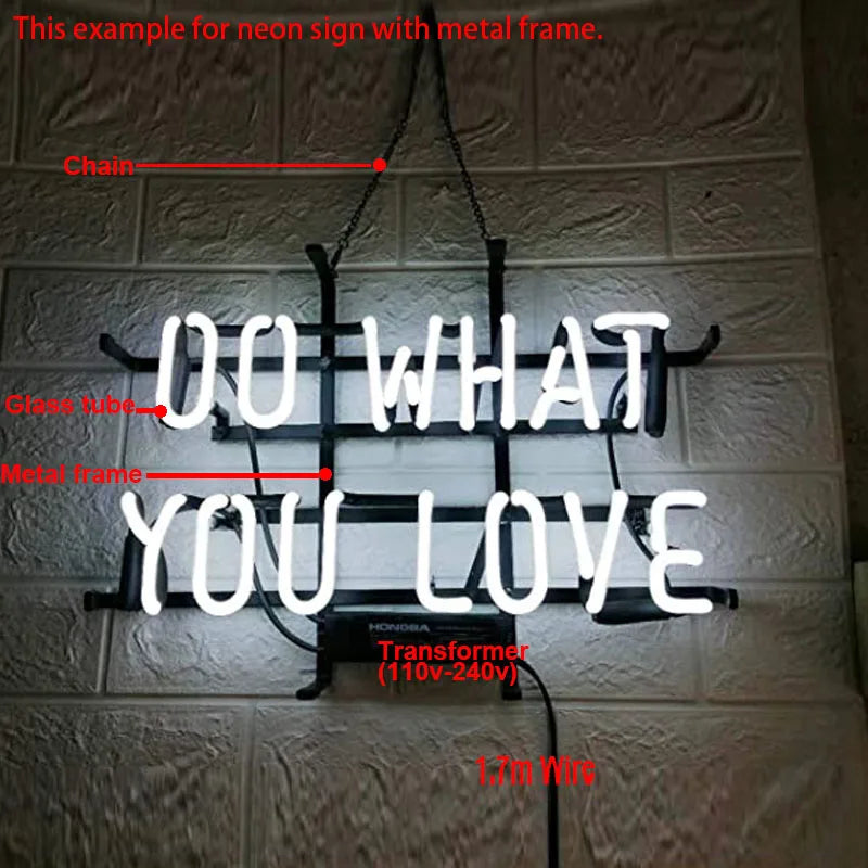 Neon Sign For WISH WISH Glass Tubes Lamp Beer Home Lamp HOPE great restaurant light advertise DESIGN Handmade light Wall Decor