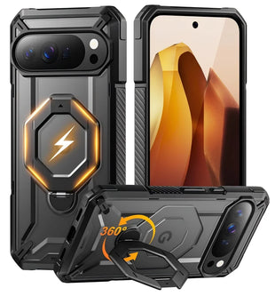TONGATE for Pixel 10 Pro Case/Pixel 10 Case with 360° Spin Magnetic Stand Privacy Screen Protector Military Grade Protection