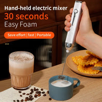 TINSOL 2025 New Wireless Mini Handheld Milk Frother Type-C Rechargeable Coffee Frother Portable Kitchen Cooking Tool Foam Mixer