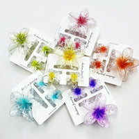 3Pcs/Set Sweet Flower Colroful Gradient Hair Claws Ponytail Cip Clamp Barrettes Hairpins For Women Girl Beach Hair Accessories