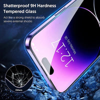 3PCS Privacy Screen Protector Phone Case for IPhone 15 14 13 11 16 Pro Max Plus 12 Mini XS XR Anti-Spy Glass IPones Front Cover