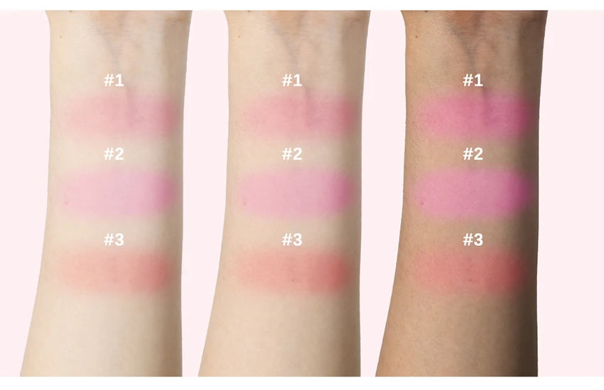 Professional Makeup Powder Blush 12HR Wear Vegan Formula Blusher Makeup Blush in Bar Cosmetics Palette Powder Pink Cream Face