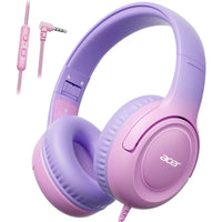 Acer HK03 Kids Wired Headphones for School 85/94dB Volume Limiter 3.5mm Jack Foldable Stereo Sound Headset for Girls Boy Gifts