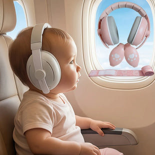 New Baby Ear Protection Noise Cancelling Headphones for Babies, 2-in-1 Baby Ear Protection, Baby Travel Essentials for Outdoor