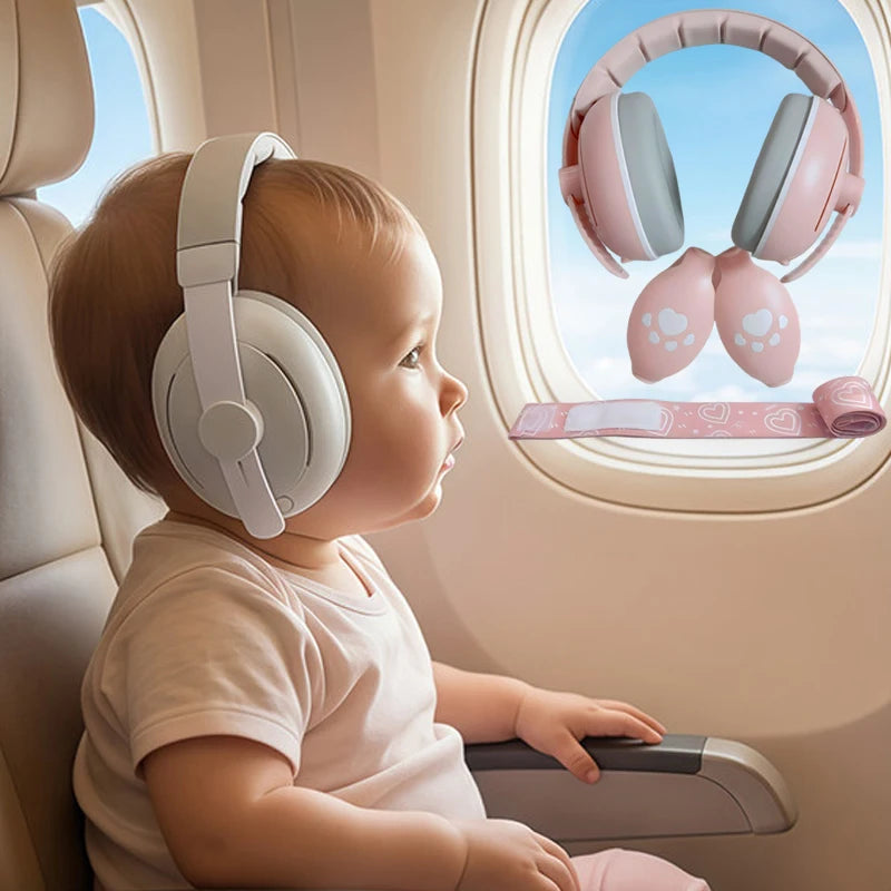 New Baby Ear Protection Noise Cancelling Headphones for Babies, 2-in-1 Baby Ear Protection, Baby Travel Essentials for Outdoor