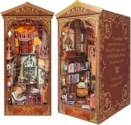3D Decorative Book Nook with LED Miniature Diorama Inserts - DIY Crafts, Birthday Gifts, and Home Decor for Girls & Boys