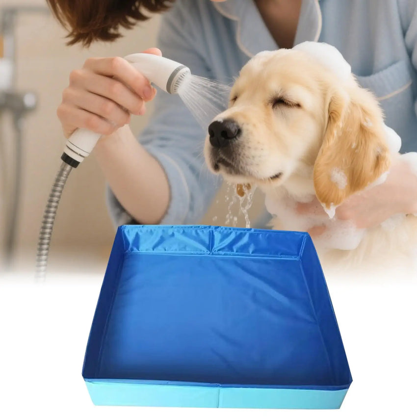 Dog Kiddie Pool PVC Folding Swimming Pool small pet bathtub noninflatable dog paddling pool Pet Supplies For Puppy Cats