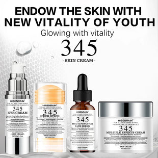 SUYARUN 4 in 1 Travel Skincare Kit - Face, Eye, Neck Cream & Serum Set, Moisturizing Christmas Gifts for Women, Premium Holiday.