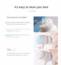 Silica Gel Facial Brush Double Sided Facial Cleanser Blackhead Removing Product Pore Cleaner Exfoliating Facial Brush Face Brush