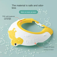 Baby Soft Rubber Waterproof Shampoo Cap Children Shampoo Artifact Baby Shampoo Cap Adjustable Ear Protectors Dinosaur Pattern