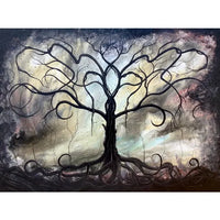 1pc frameless Surreal Colourful Landscape Poster Vintage Dark Forest Mountain Fall Scenery Canvas Painting Wall Art for Livin