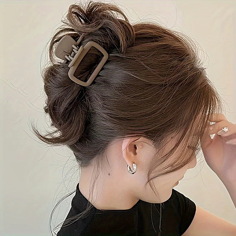 Women's Square Lightweight Hair Claw Clip Fashionable Elegant Hair Accessory Clip Suitable Hair Styling Makeup