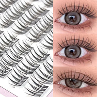 1/box 120 bundles Mink False Eyelash Natural Fishtail Lash 3D Russian Individual Eyelash Extension Cluster Makeup Tool Wholesale