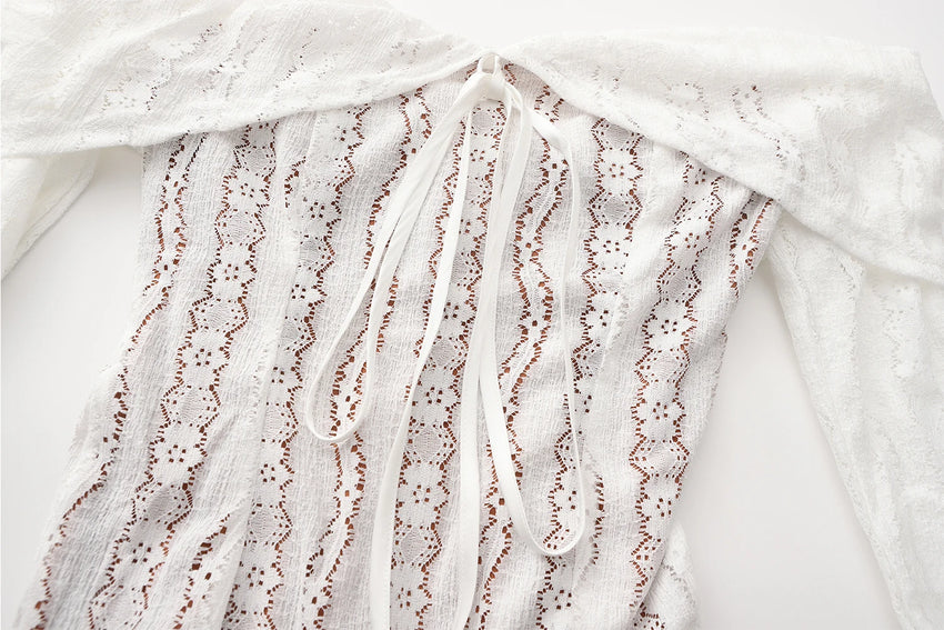 Suninheart White Evening Dresses for Events Red Long Sleeve Lace Elegant Party Dresses 2025 Women Luxury Wedding Prom Dress Gown