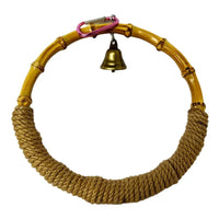 Bird Swing for Parrot Cage, Bite Resistant, Crisp Bell, Bamboo Bird Toy, Playing Toy, Pet Supplies