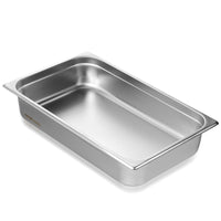 SucceBuy 4 inch Buffet Chafing Dishes Gastronorm Pans Steam Table Pans Tray Stainless Steel Food Container for Party BBQ Baking