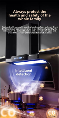 Household Range Hood for Kitchen Large Suction Range Hood Top Side Double Suction Exhaust Fan Small Kitchen Smoke Extractor