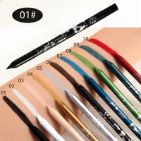 2 in 1 Eyeliner Lip Liner Gel Pencil Waterproof Long-lasting Blue White Black Brown Easy Wear Eyeliner Makeup for Eyes 7 Colors