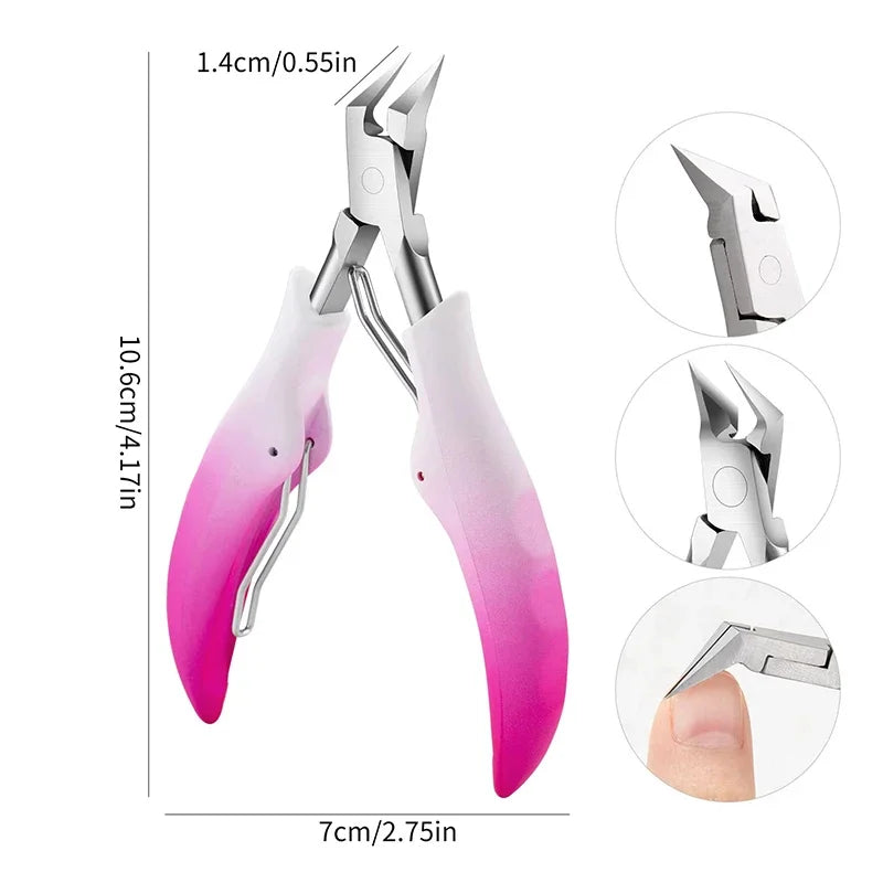 Sharp Toenail Ingrown Cuticle Nipper Nail Clipper Edge Cutter Scissor Nail Pliers Tool Dead Skin Remover Pedicure Manicure Tools