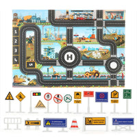Baby Play Mat City Traffic Road Map Mat Carpet City Car Parking Lot Roadmap Traffic Signs Baby Climbing Playing Mat Game