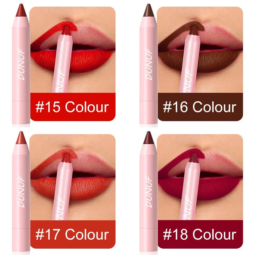 Nude Brown Lip Liner Pencil 18 Color Red Contour Tint Labial Makeup Waterproof Matte Lipstick Crayon Pen Lip Contouring Cosmetic