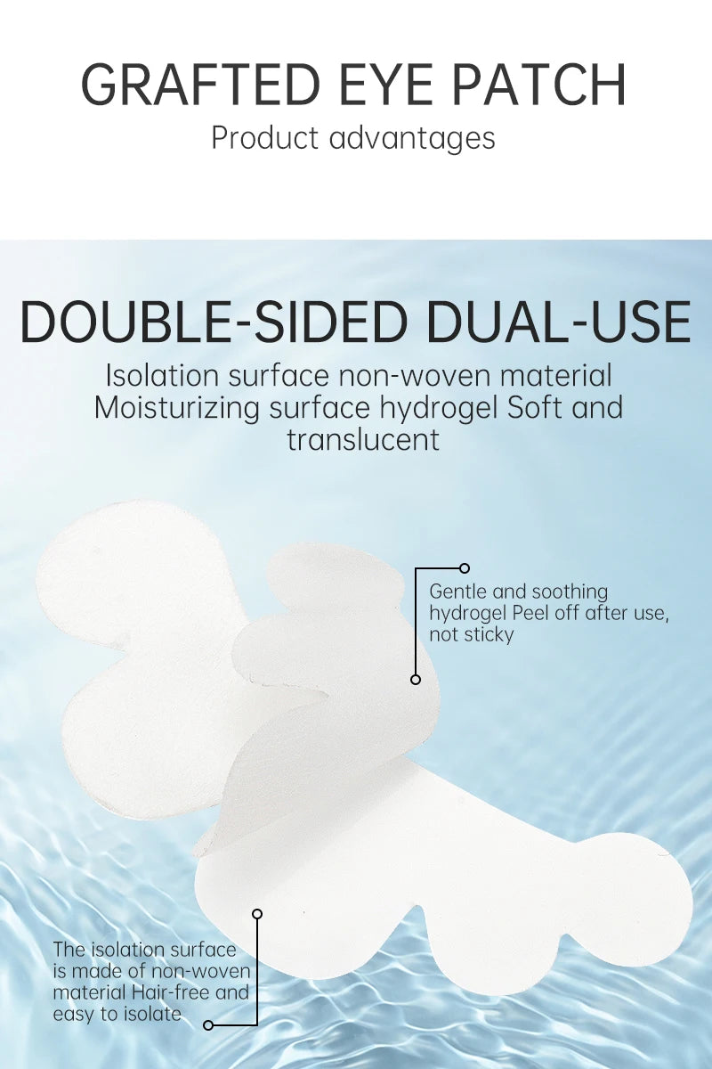 50 Pairs Cloud Shape Hydrogel Eye Patch Under Eye Pad Gel Paper Stickers Eyelash Extension Supplies Protection Eye Makeup Tool