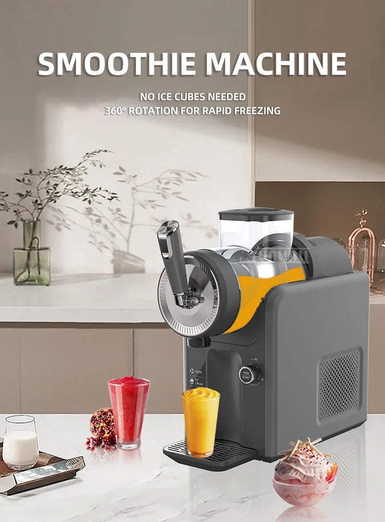 XEOLEO Snow Melting Machine 185W Household Cold Drink Slush Machine 1.8L Slushmaker Granite Machine Ice Cream Smoothie Machine