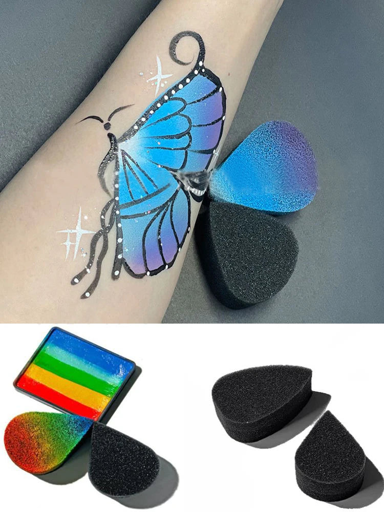 5pcs Body Art Face Painting Water droplets Semicircle Circular Facial Graffiti Halloween Makeup Sponge