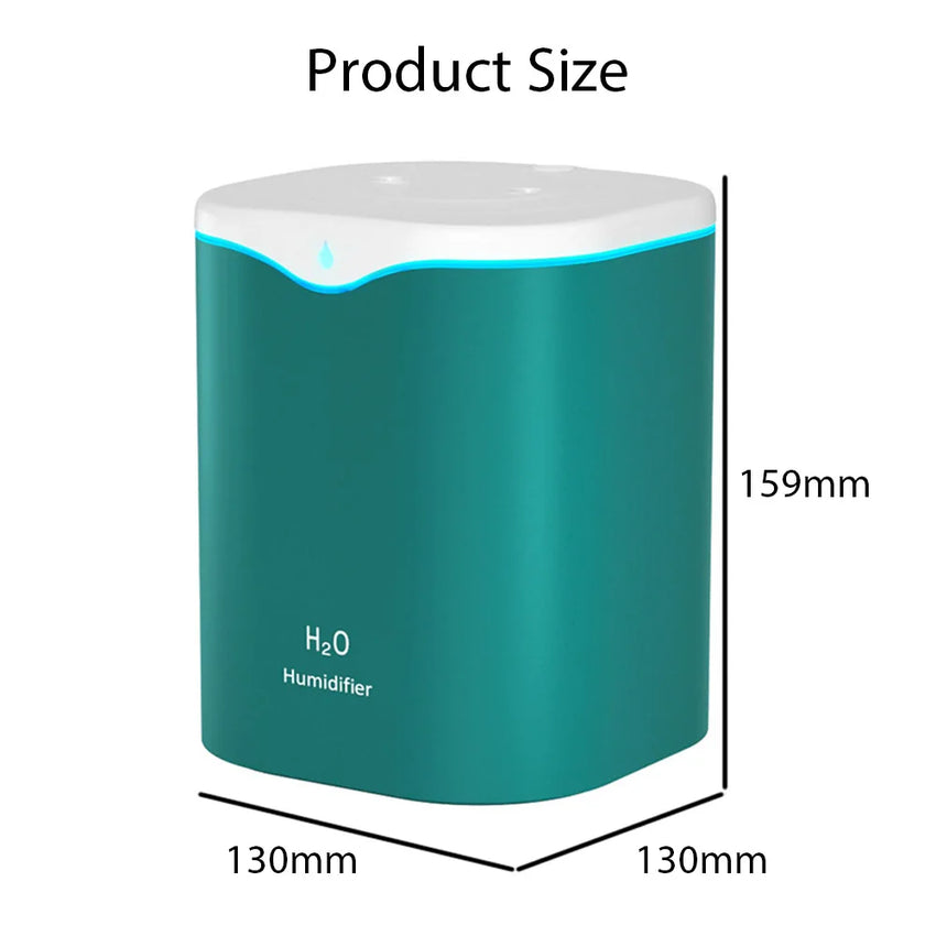 2L Large Capacity Dual Spray Humidifier USB Home Office Desktop Aroma Diffuser Mist Purifier Essential Oil Air humidificador