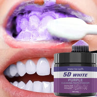 Purple Teeth Cleaning Powder - No Sulfuric Acid, Deep Cleansing and Polishing, Whitens Teeth Within 5 Days, Portable Daily Use