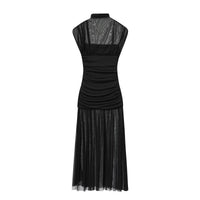KONDALA 2026 Spring Summer Elegant Women Dresses Wedding Guest Ladies Patch Work Tulle Dresses Valentine‘s Day Woman Dresses