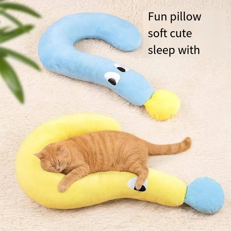 1 Pc Pet Little Pillow U-Shaped Neck Protector Deep Sleep for Puppy Kitten Pillow Dog Cat Headrest Sleeping Pillow Pet Supplies