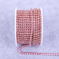 Crystal 10 Yard Rhinestones Trim Stone Cup Chain Gold Diamond Strass Decorative Applique Crystal Trimmings For Dresses