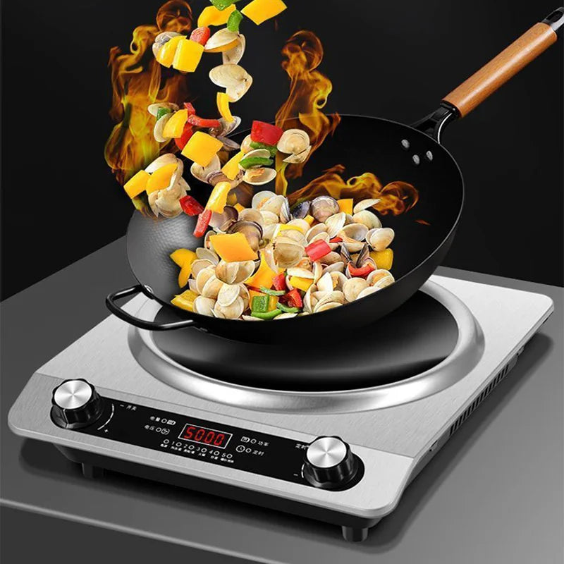 5000W Household Concave Induction Cooker High Power Intense Fire Non-Radiative Multifunction Stir Frying Electric Stove