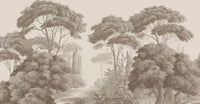 Custom Size wall papers 3D Nordic art black and white landscape waterfall porch mural Retro Hand Painted Forest Tree home decor