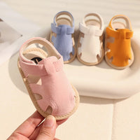 Breathable Summer Newborn Baby Girls Sandals Shoes Toddlers Simple Style Solid Color Soft Sole Shoes Outdoor Indoor Prewalker