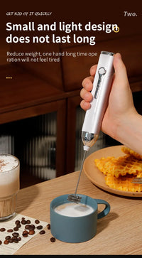 TINSOL 2025 New Wireless Mini Handheld Milk Frother Type-C Rechargeable Coffee Frother Portable Kitchen Cooking Tool Foam Mixer