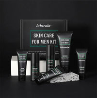 Men's Skin Care Kit - 3 in 1 Set with Face Wash, Moisturizing Cream & Eye Cream, Daily Anti-Aging & Oil Control Facial Treatment