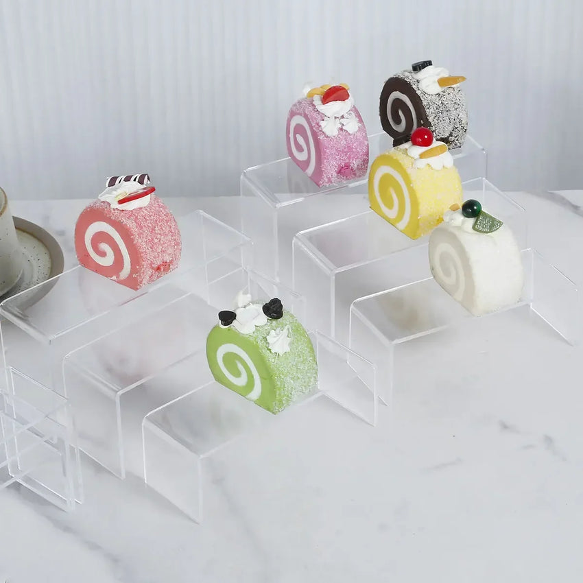 3/6/9/12Pc Clear Acrylic Display Stand Cosmetic Bag Jewelry Showcase Cup Holder for Home Shop statue Model Pottery Display Riser