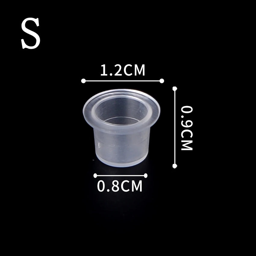 100Pcs POSEIDON Tattoo Ink Cups High Quality Plastic Disposable Pigment Clear Permanent Makeup Tattoo Accessory Tattoo Ink Cups
