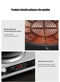 5000W Household Concave Induction Cooker High Power Intense Fire Non-Radiative Multifunction Stir Frying Electric Stove