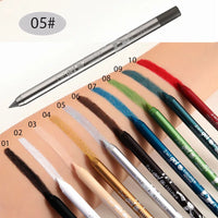 2 in 1 Eyeliner Lip Liner Gel Pencil Waterproof Long-lasting Blue White Black Brown Easy Wear Eyeliner Makeup for Eyes 7 Colors