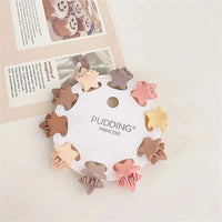 10Pcs/Set Mini Cute Oatmeal Color Clip Hyuna Style Solid Color Hair Clip Children's Bangs Broken Hair Clip Hair Accessories