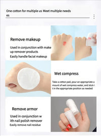 100/200pcs Soft Round Cotton Pad With Double-sided Texture Daily Facial Cleaning Makeup Removal Skin Care For Home And Travel Us