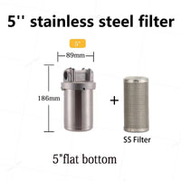 5inch Prefilter 304 Stainless steel hot water filter housing DN15 DN20 DN25 for high temperature high flow water filter housing
