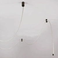 Modern LED Line Light Designer DIY Chandelier for Loft Villa Duplex Living Room Exhibition Hall Creative Art Home Lighting