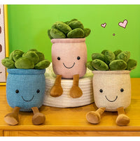 Halloween Christmas Creative Simulation Plants  Succulent Plush Greenery Ornaments Catching Machine Rag Dolls Home Accessories