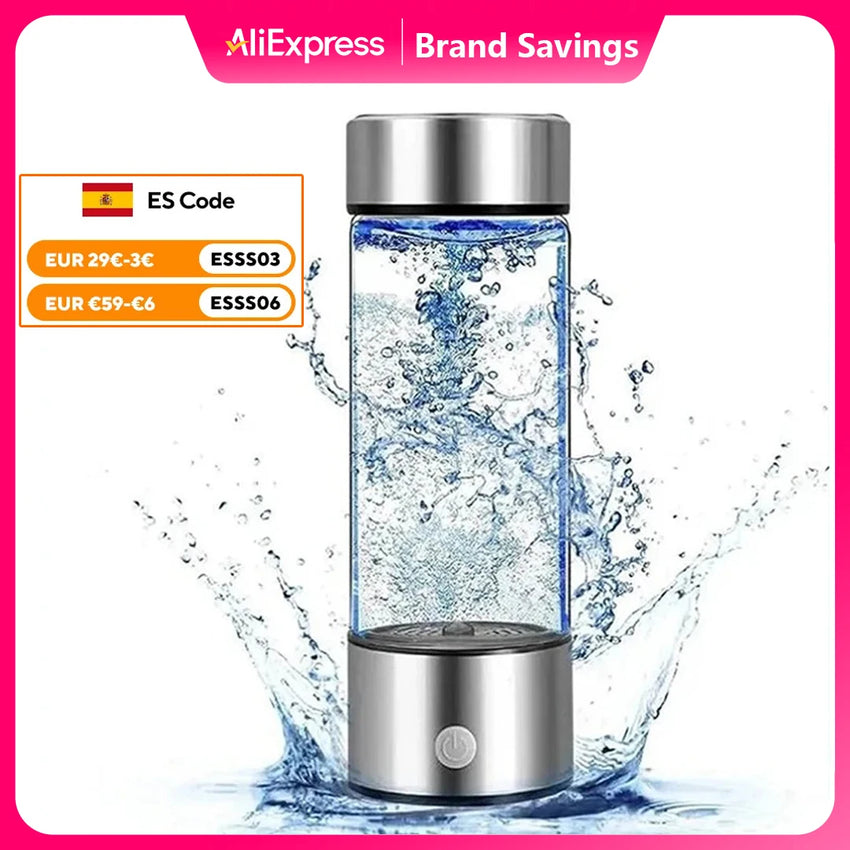 Rich Hydrogen Water Cup Portable Hydrogen Water H2 Generator Alkaline Maker Ionizer Bottle Super Antioxidan Titanium Filter