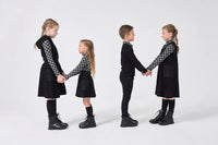 AP check cotton collection kids girls boys fall winter pockets jumper dress skirt family matching clothes casual plaid clothing